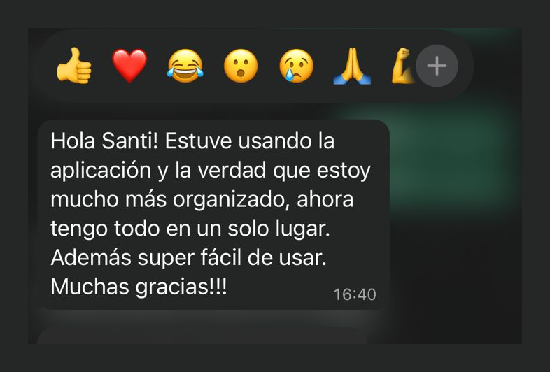 Reseña del dueño de ServiGalliano enviada por WhatsApp